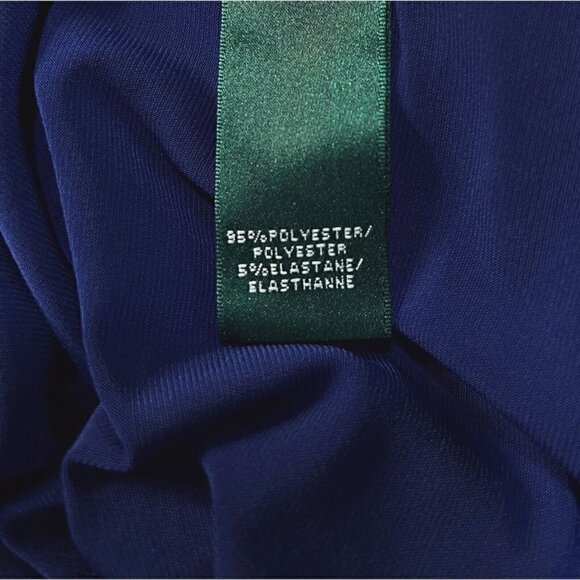 Ralph Lauren Sz 8 Purple Blue Watercolor Floral Print Slinky m Pencil Dress - Picture 5 of 5